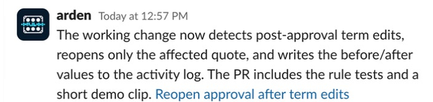 Slack proof from the implementation and independent QA review.